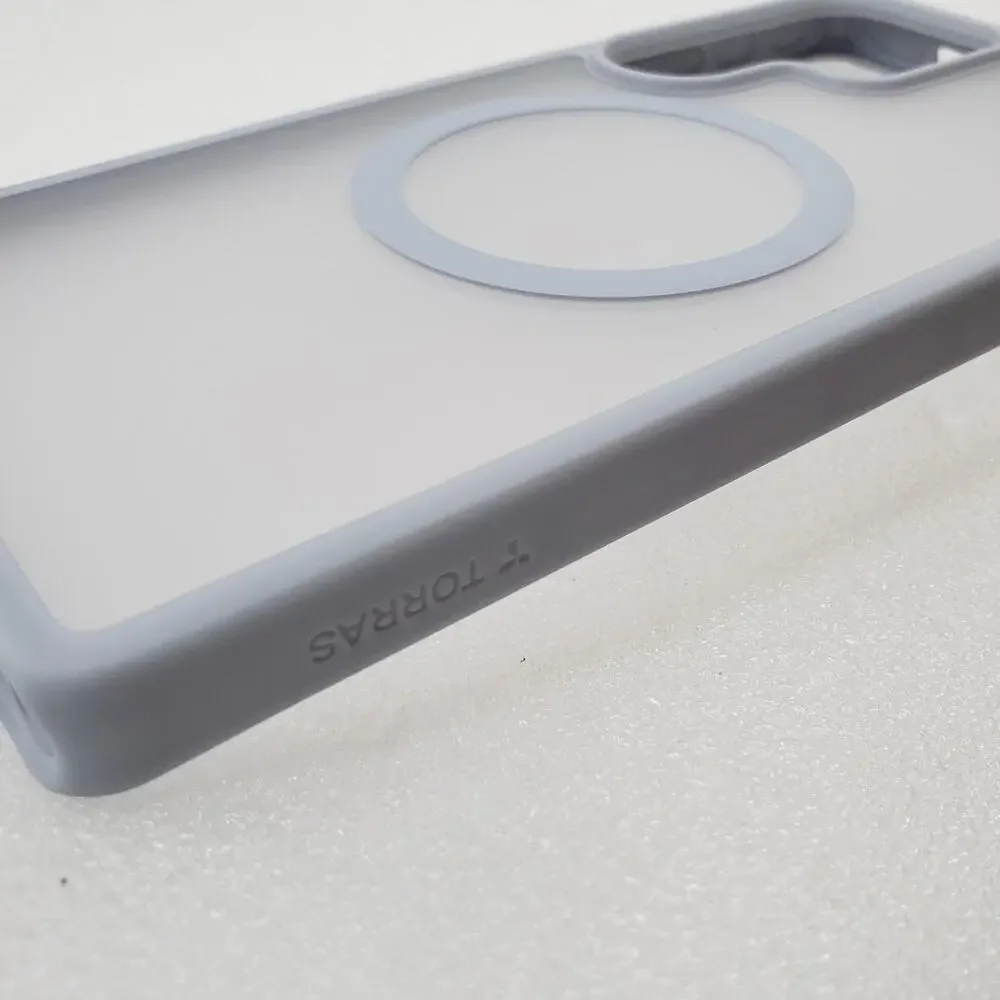 TORRAS Magnetic Case for Samsung Galaxy S25 Ultra - Gray Translucent Cover